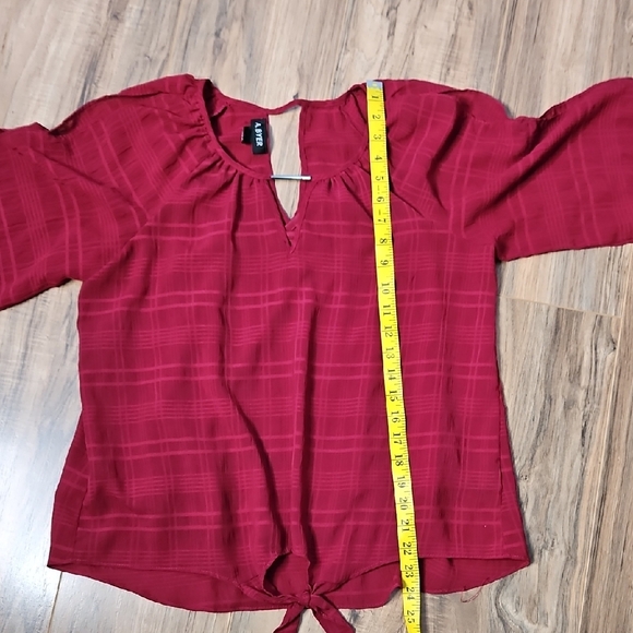 DELETING SOON! A. Byer Maroon Red Cut Out Women's Top - Picture 7 of 9